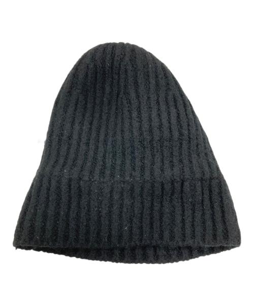 MONCLER（モンクレール）MONCLER (モンクレール) ニット帽 ブラック サイズ:実寸サイズにてご確認ください。の古着・服飾アイテム