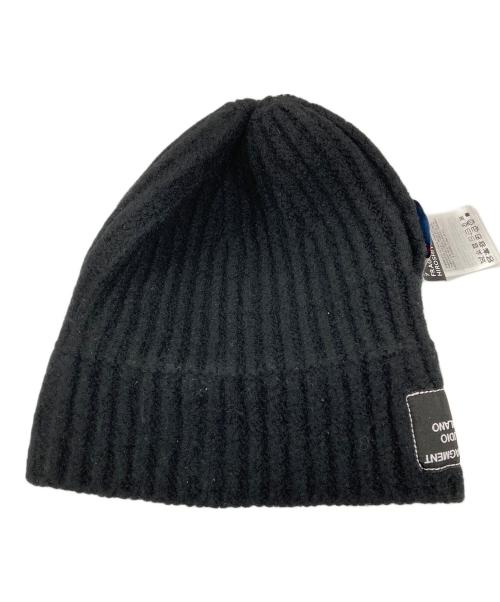 MONCLER（モンクレール）MONCLER (モンクレール) ニット帽 ブラック サイズ:実寸サイズにてご確認ください。の古着・服飾アイテム