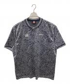 SUPREME×UMBROシュプリーム×アンブロ）の古着「サッカーシャツ Jacquard Animal Print Soccer Jersey（ジャカード アニマル プリント サッカー ジャージ）」｜グレー