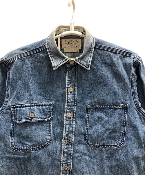 POLO RALPH LAUREN（ポロ・ラルフローレン）POLO RALPH LAUREN (ポロ・ラルフローレン) デニムシャツ インディゴ サイズ:Mの古着・服飾アイテム