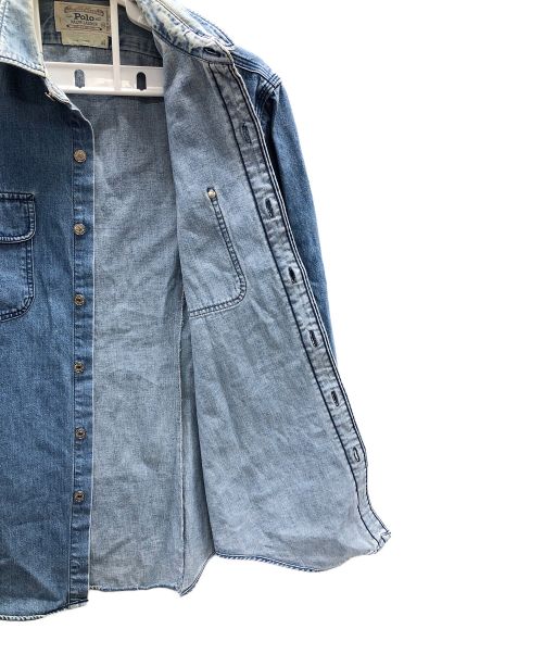 POLO RALPH LAUREN（ポロ・ラルフローレン）POLO RALPH LAUREN (ポロ・ラルフローレン) デニムシャツ インディゴ サイズ:Mの古着・服飾アイテム