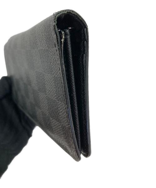 LOUIS VUITTON（ルイ ヴィトン）LOUIS VUITTON (ルイ ヴィトン) 長財布 ダミエ・グラフィット ポルトフォイユ ブラザ ブラック サイズ:実寸サイズをご確認ください。の古着・服飾アイテム