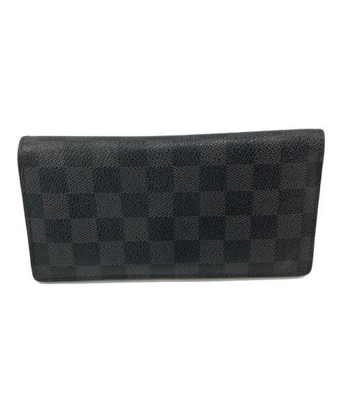 LOUIS VUITTON（ルイ ヴィトン）LOUIS VUITTON (ルイ ヴィトン) 長財布 ダミエ・グラフィット ポルトフォイユ ブラザ ブラック サイズ:実寸サイズをご確認ください。の古着・服飾アイテム