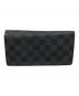 LOUIS VUITTON（ルイ ヴィトン）の古着「長財布 ダミエ・グラフィット ポルトフォイユ ブラザ」｜ブラック