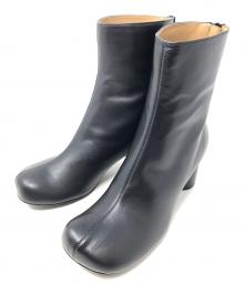SLOBE IENA（スローブ イエナ）の古着「スクエアトゥショートブーツ」｜ブラック