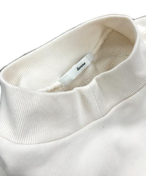amne（アンヌ）amne (アンヌ) スウェット 	FRENCH TERRY oval v mock（フレンチテリオーバルVモック） アイボリー サイズ:3の古着・服飾アイテム