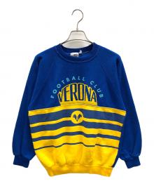 SWEAT（スウェット）の古着「HELLAS VERONA（ヘラス ヴェローナ）クルーネック スウェットシャツ」｜ブルー×イエロー