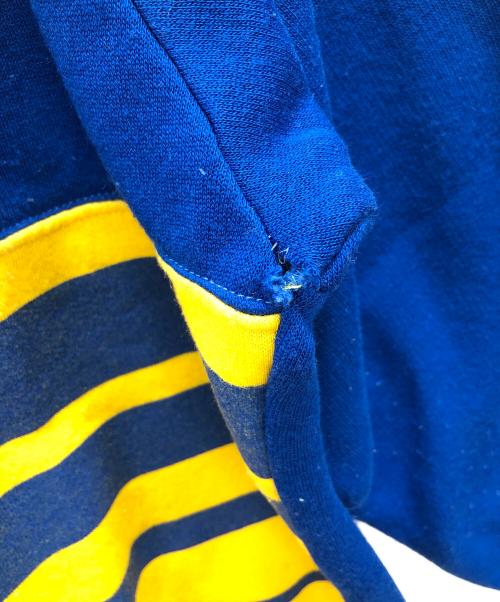 SWEAT（スウェット）SWEAT (スウェット) HELLAS VERONA（ヘラス ヴェローナ）クルーネック スウェットシャツ ブルー×イエロー サイズ:Sの古着・服飾アイテム