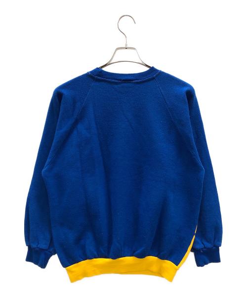 SWEAT（スウェット）SWEAT (スウェット) HELLAS VERONA（ヘラス ヴェローナ）クルーネック スウェットシャツ ブルー×イエロー サイズ:Sの古着・服飾アイテム