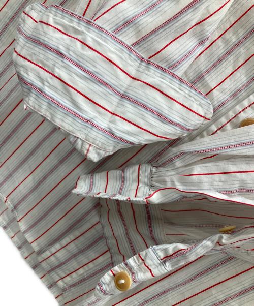 RALPH LAUREN（ラルフローレン）RALPH LAUREN (ラルフローレン) 長袖シャツ ホワイト×レッド サイズ:Mの古着・服飾アイテム