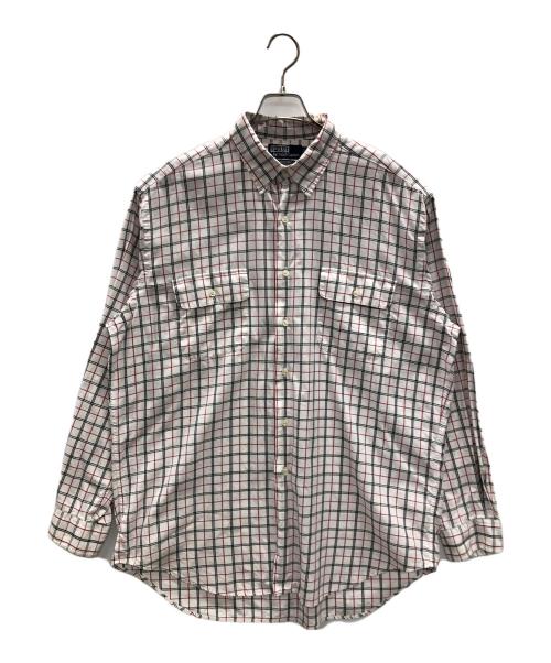 POLO RALPH LAUREN（ポロ・ラルフローレン）POLO RALPH LAUREN (ポロ・ラルフローレン) 長袖シャツ ホワイト×レッド サイズ:Lの古着・服飾アイテム