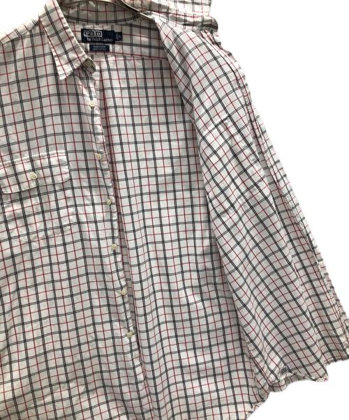 POLO RALPH LAUREN（ポロ・ラルフローレン）POLO RALPH LAUREN (ポロ・ラルフローレン) 長袖シャツ ホワイト×レッド サイズ:Lの古着・服飾アイテム