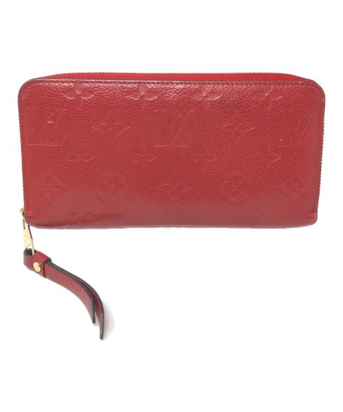 LOUIS VUITTON（ルイ ヴィトン）LOUIS VUITTON (ルイ ヴィトン) 長財布 モノグラム　ジッピーウォレット 	モノグラム・アンプラント レッド サイズ:実寸サイズにてご確認下さい。の古着・服飾アイテム