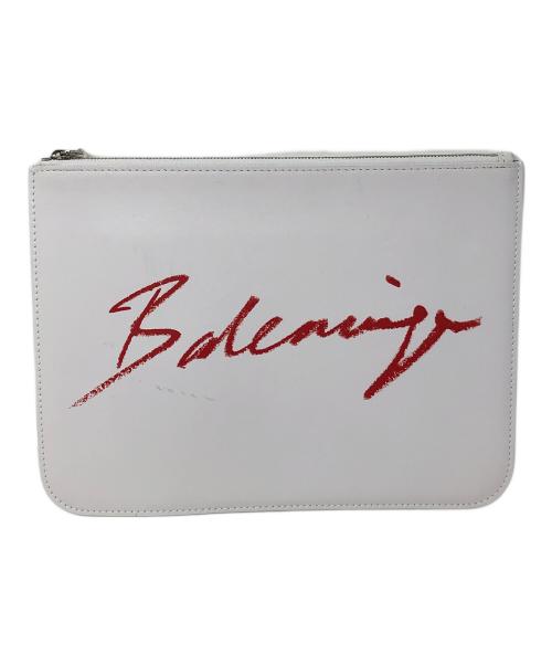 BALENCIAGA（バレンシアガ）BALENCIAGA (バレンシアガ) クラッチバッグ ホワイト系 サイズ:実寸サイズにてご確認ください。の古着・服飾アイテム