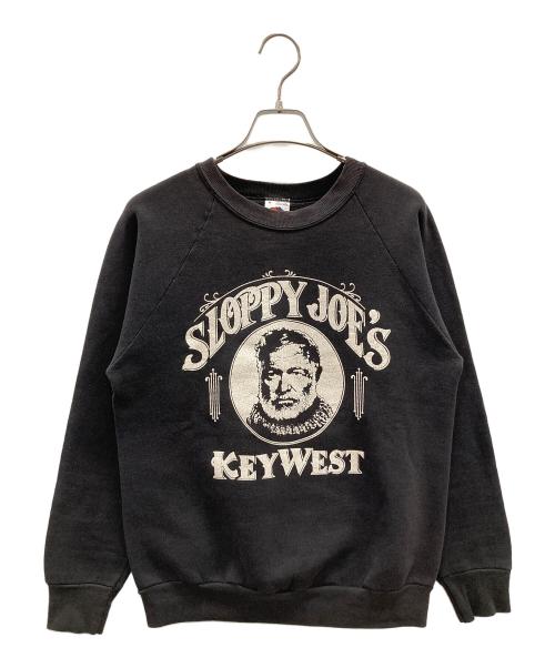 FRUIT OF THE LOOM（フルーツオブザルーム）FRUIT OF THE LOOM (フルーツオブザルーム) ヴィンテージスウェット SLOPPY JOE'S KEYWEST（スロッピー ジョーズ キーウエスト） ブラック サイズ:Mの古着・服飾アイテム