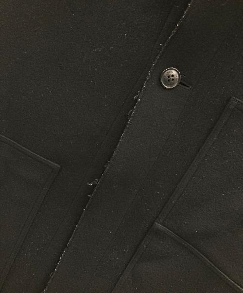 HYKE（ハイク）HYKE (ハイク) Melton Hooded Work Coat（メルトン フーデット ワーク コート） ブラック サイズ:2の古着・服飾アイテム