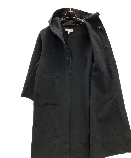 HYKE（ハイク）HYKE (ハイク) Melton Hooded Work Coat（メルトン フーデット ワーク コート） ブラック サイズ:2の古着・服飾アイテム