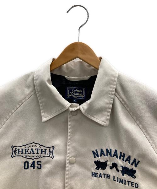 STUDIO D'ARTISAN（ステュディオダルチザン）STUDIO D'ARTISAN (ステュディオダルチザン) HEATH (ヒース) コーチジャケット アイボリー サイズ:40の古着・服飾アイテム