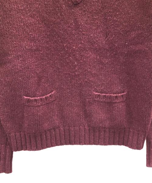 POLO RALPH LAUREN（ポロ・ラルフローレン）POLO RALPH LAUREN (ポロ・ラルフローレン) エルボーパッチセーター パープル サイズ:実寸サイズにてご確認ください。の古着・服飾アイテム