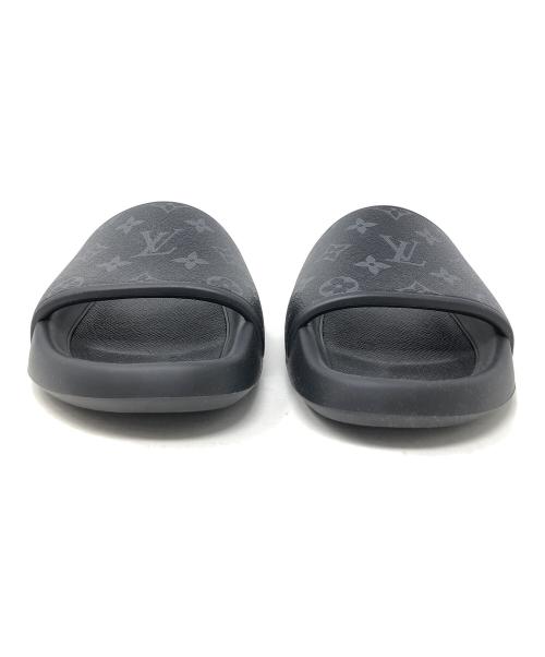 LOUIS VUITTON（ルイ ヴィトン）LOUIS VUITTON (ルイ ヴィトン) サンダル モノグラム・エクリプス WATERFRONT MULE (ウォーターフロント ミュール) ブラック サイズ:7の古着・服飾アイテム