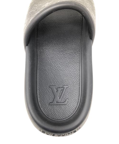 LOUIS VUITTON（ルイ ヴィトン）LOUIS VUITTON (ルイ ヴィトン) サンダル モノグラム・エクリプス WATERFRONT MULE (ウォーターフロント ミュール) ブラック サイズ:7の古着・服飾アイテム