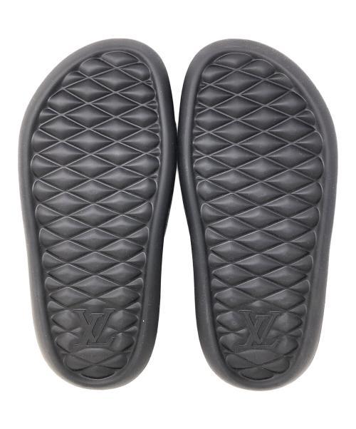 LOUIS VUITTON（ルイ ヴィトン）LOUIS VUITTON (ルイ ヴィトン) サンダル モノグラム・エクリプス WATERFRONT MULE (ウォーターフロント ミュール) ブラック サイズ:7の古着・服飾アイテム