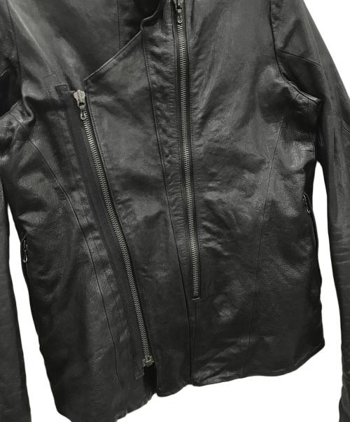 JULIUS（ユリウス）JULIUS (ユリウス) レザージャケット スラッシングダブルライダースジャケット ブラック サイズ:1の古着・服飾アイテム