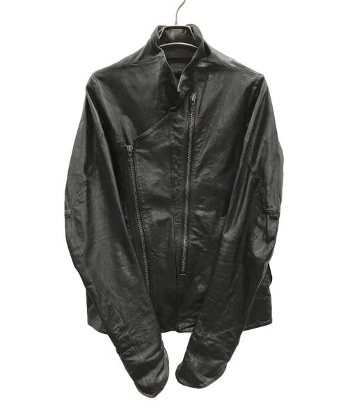 JULIUS（ユリウス）JULIUS (ユリウス) レザージャケット スラッシングダブルライダースジャケット ブラック サイズ:1の古着・服飾アイテム
