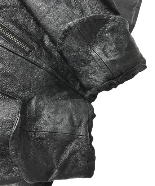 JULIUS（ユリウス）JULIUS (ユリウス) レザージャケット スラッシングダブルライダースジャケット ブラック サイズ:1の古着・服飾アイテム