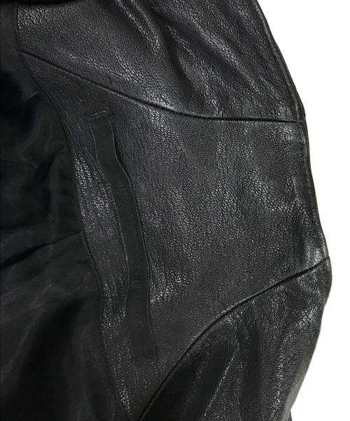 JULIUS（ユリウス）JULIUS (ユリウス) レザージャケット スラッシングダブルライダースジャケット ブラック サイズ:1の古着・服飾アイテム