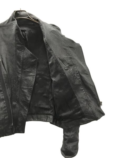 JULIUS（ユリウス）JULIUS (ユリウス) レザージャケット スラッシングダブルライダースジャケット ブラック サイズ:1の古着・服飾アイテム
