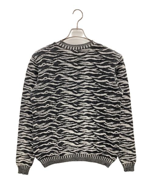 VERSACE JEANS COUTURE（ヴェルサーチ ジーンズクチュール）VERSACE JEANS COUTURE (ヴェルサーチ ジーンズクチュール) セーター グレー×ブラック サイズ:Lの古着・服飾アイテム