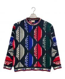 Delf sweater（デルフ セーター）の古着「総柄 3D（スリーディー）ニットセーター」｜マルチカラー