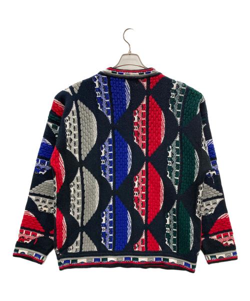 Delf sweater（デルフ セーター）Delf sweater (デルフ セーター) 総柄 3D（スリーディー）ニットセーター マルチカラー サイズ:XLの古着・服飾アイテム