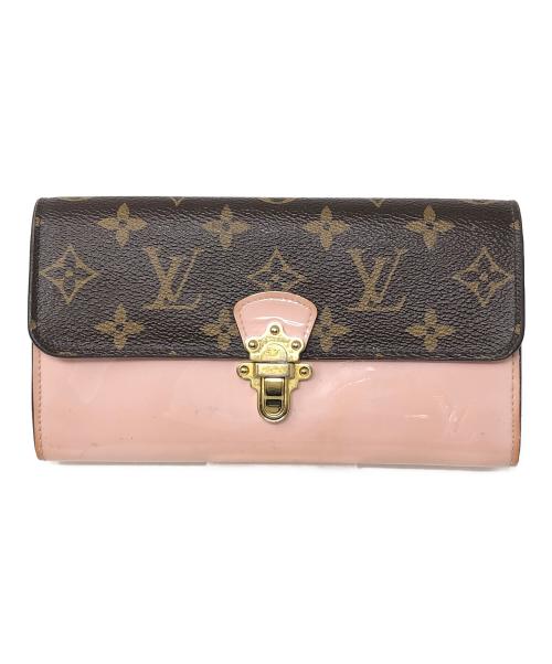 LOUIS VUITTON（ルイ ヴィトン）LOUIS VUITTON (ルイ ヴィトン) 長財布 モノグラム ポルトフォイユ チェリーウッド ローズバレリーヌ ピンク×ブラウン サイズ:実寸サイズにてご確認ください。の古着・服飾アイテム