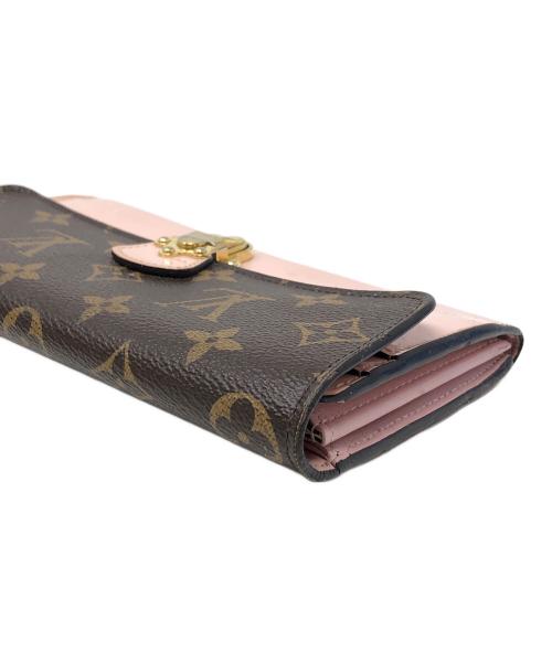 LOUIS VUITTON（ルイ ヴィトン）LOUIS VUITTON (ルイ ヴィトン) 長財布 モノグラム ポルトフォイユ チェリーウッド ローズバレリーヌ ピンク×ブラウン サイズ:実寸サイズにてご確認ください。の古着・服飾アイテム