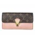 LOUIS VUITTON（ルイ ヴィトン）の古着「長財布 モノグラム ポルトフォイユ チェリーウッド ローズバレリーヌ」｜ピンク×ブラウン