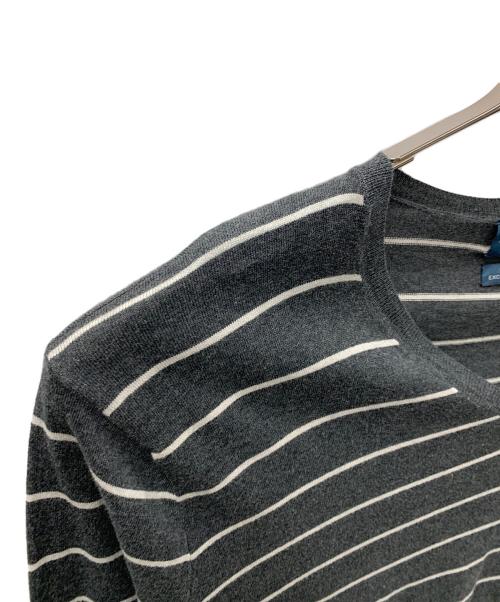 POLO RALPH LAUREN（ポロ・ラルフローレン）POLO RALPH LAUREN (ポロ・ラルフローレン) Vネックカットソー ボーダー柄 ブラック×ホワイト サイズ:Mの古着・服飾アイテム