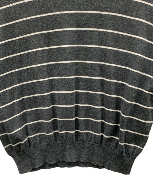 POLO RALPH LAUREN（ポロ・ラルフローレン）POLO RALPH LAUREN (ポロ・ラルフローレン) Vネックカットソー ボーダー柄 ブラック×ホワイト サイズ:Mの古着・服飾アイテム