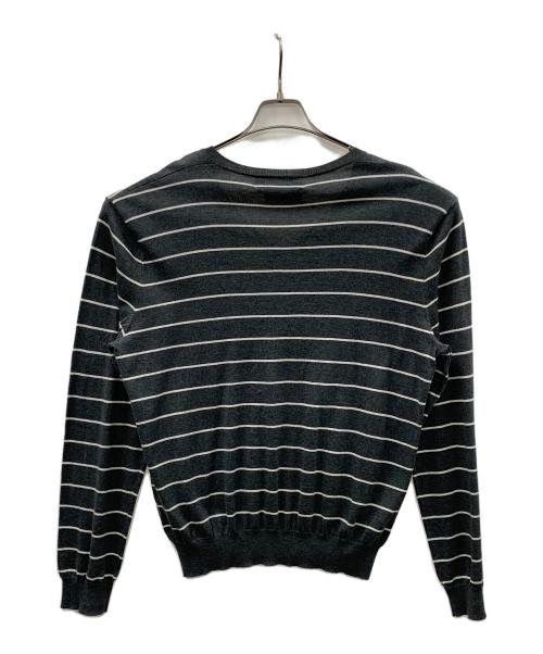 POLO RALPH LAUREN（ポロ・ラルフローレン）POLO RALPH LAUREN (ポロ・ラルフローレン) Vネックカットソー ボーダー柄 ブラック×ホワイト サイズ:Mの古着・服飾アイテム