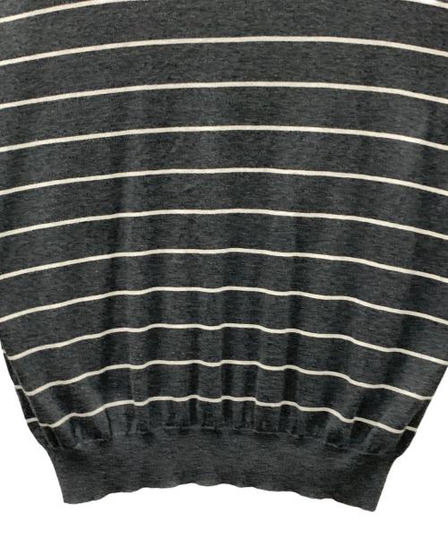 POLO RALPH LAUREN（ポロ・ラルフローレン）POLO RALPH LAUREN (ポロ・ラルフローレン) Vネックカットソー ボーダー柄 ブラック×ホワイト サイズ:Mの古着・服飾アイテム