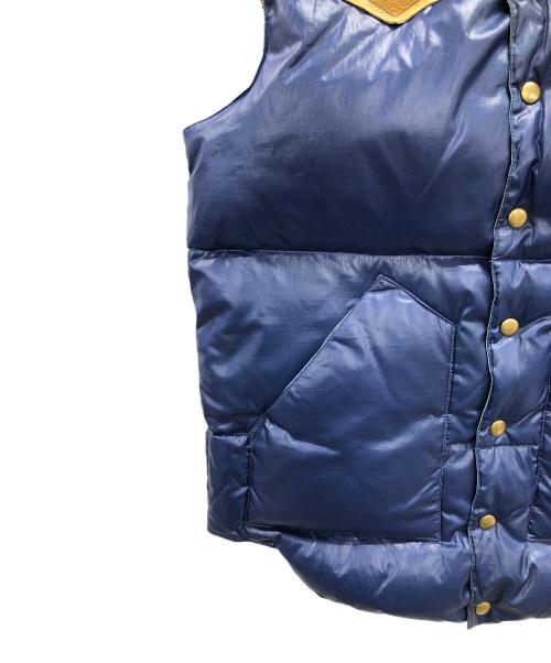 WAREHOUSE（ウエアハウス）WAREHOUSE (ウエアハウス) ダウンベスト ネイビー×ライトブラウン サイズ:Mの古着・服飾アイテム