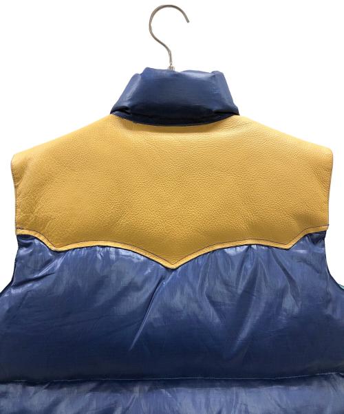 WAREHOUSE（ウエアハウス）WAREHOUSE (ウエアハウス) ダウンベスト ネイビー×ライトブラウン サイズ:Mの古着・服飾アイテム