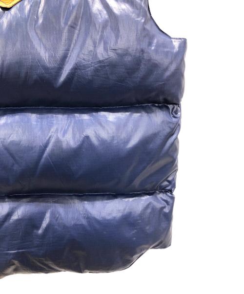 WAREHOUSE（ウエアハウス）WAREHOUSE (ウエアハウス) ダウンベスト ネイビー×ライトブラウン サイズ:Mの古着・服飾アイテム