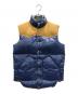 WAREHOUSE（ウエアハウス）の古着「ダウンベスト」｜ネイビー×ライトブラウン