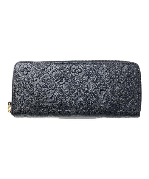 LOUIS VUITTON（ルイ ヴィトン）LOUIS VUITTON (ルイ ヴィトン) 長財布 モノグラム・アンプラント ポルトフォイユ･クレマンス ブラック サイズ:実寸サイズにてご確認ください。の古着・服飾アイテム