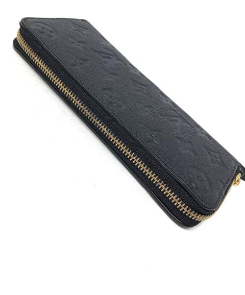 LOUIS VUITTON（ルイ ヴィトン）LOUIS VUITTON (ルイ ヴィトン) 長財布 モノグラム・アンプラント ポルトフォイユ･クレマンス ブラック サイズ:実寸サイズにてご確認ください。の古着・服飾アイテム