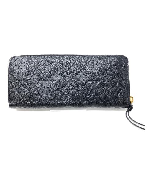 LOUIS VUITTON（ルイ ヴィトン）LOUIS VUITTON (ルイ ヴィトン) 長財布 モノグラム・アンプラント ポルトフォイユ･クレマンス ブラック サイズ:実寸サイズにてご確認ください。の古着・服飾アイテム