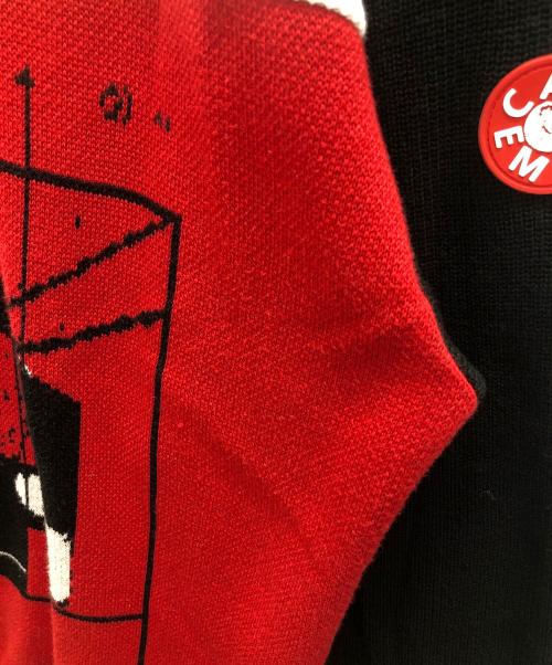 C.E（シーイー）C.E (シーイー キャブエンプト) グラフィックニット レッド×ブラック サイズ:XLの古着・服飾アイテム
