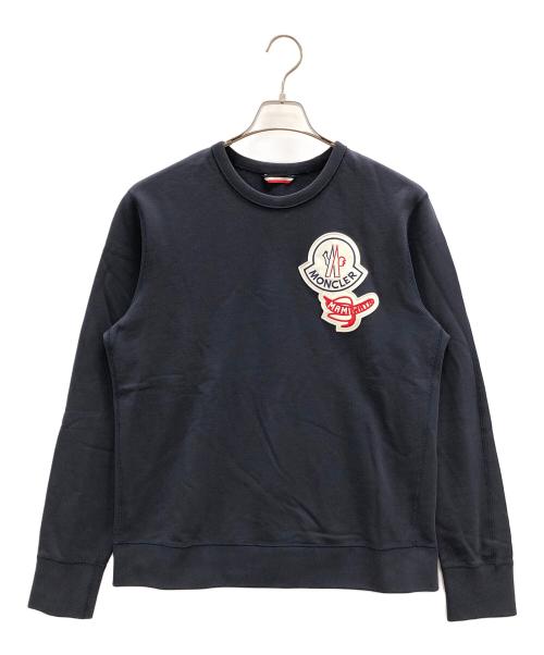 MONCLER（モンクレール）MONCLER (モンクレール) ロゴパッチスウェット ネイビー サイズ:Lの古着・服飾アイテム